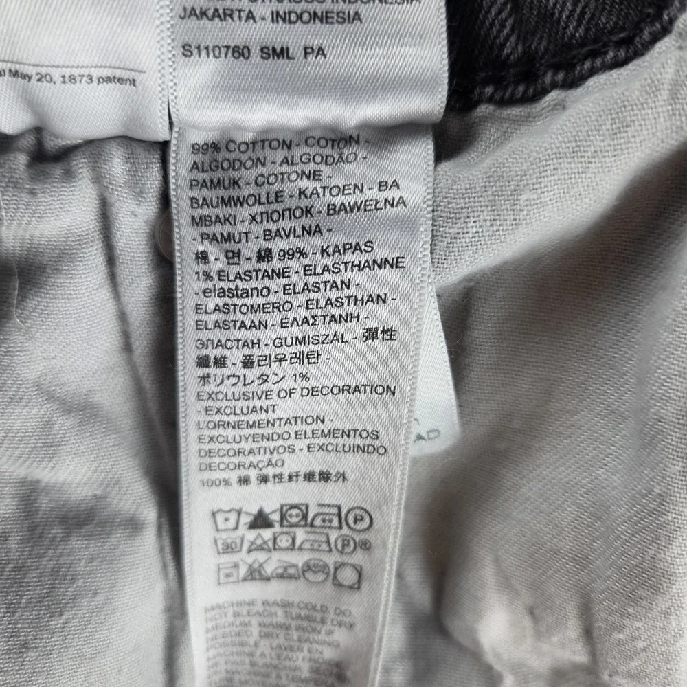 NWT Levi's Jeans Black 569 Loose Straight Baggy Y2K Stretch Men's 42x34 DIstress
